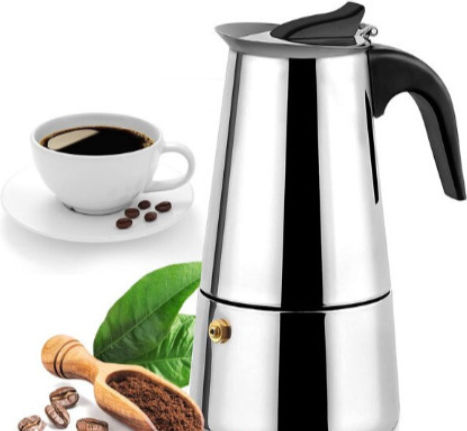 Μπρίκι Espresso 9cups Inox Ασημί