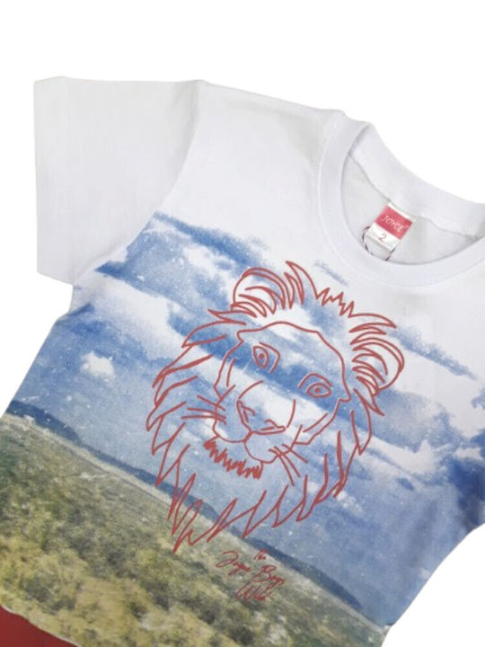 Joyce Παιδικό Σετ με Σορτς Joy Red Lion 2τμχ