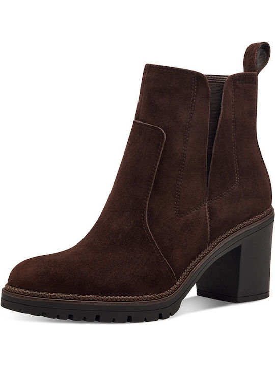 Leder Stiefeletten Damen Braun