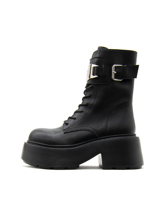 Favela Leather Women's Ankle Boots Black