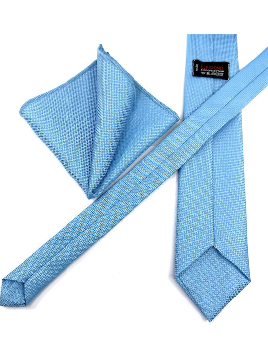 Legend Accessories Herren Krawatten Set Synthetisch,Polyester/Cotton/Leather Monochrom in Türkis Farbe