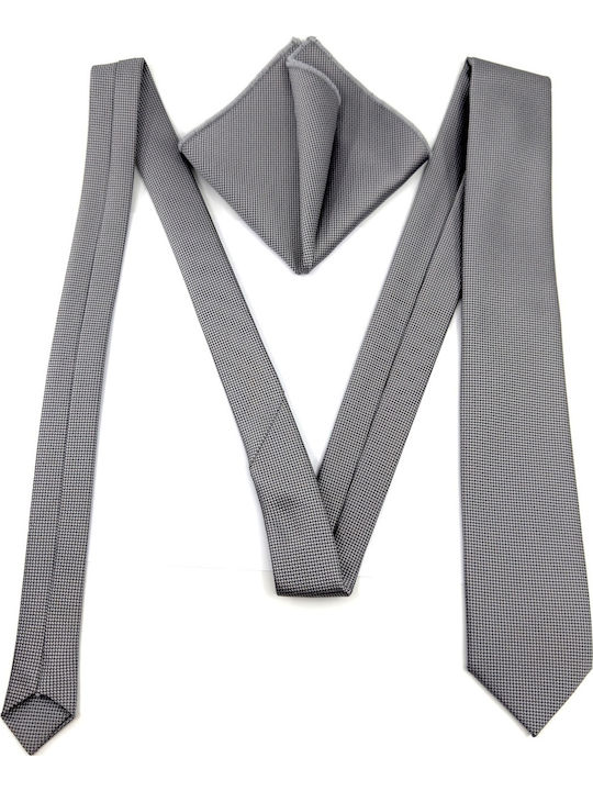 Legend Accessories Herren Krawatten Set Synthetisch,Polyester/Cotton/Leather Monochrom in Gray Farbe