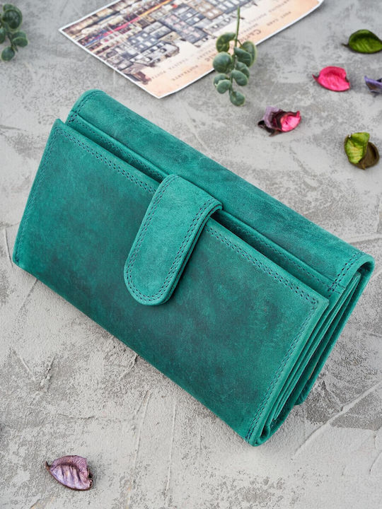 Leather Women's Wallet Classic Green