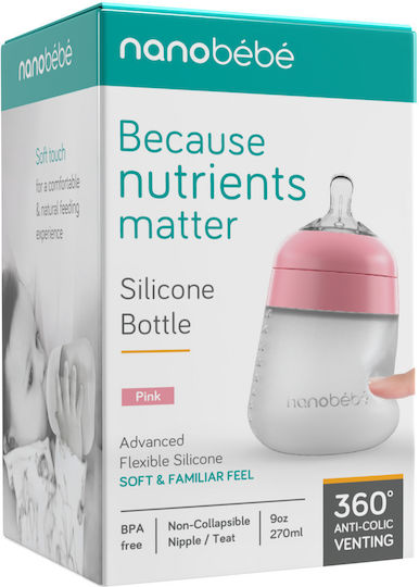 Nanobebe Plastic Baby Bottle Flexy Anti-Colic with Silicone Nipple