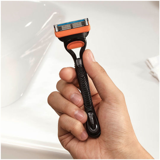 Gillette Fusion5 Бръсначка с Резервни глави 5 остриета и лубрикантна лента за чувствителна кожа 11бр
