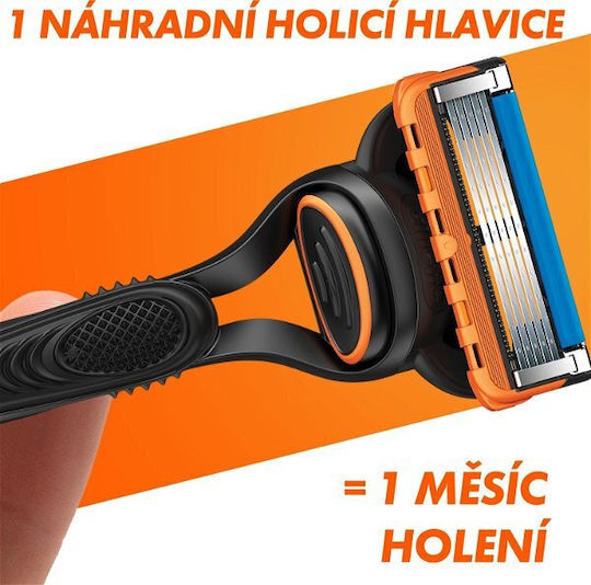 Gillette Fusion5 Бръсначка с Резервни глави 5 остриета и лубрикантна лента за чувствителна кожа 11бр