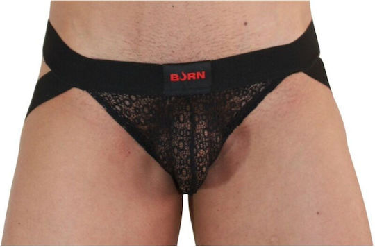 Chisa Novelties Jockstrap Sexy pentru bărbați Negru