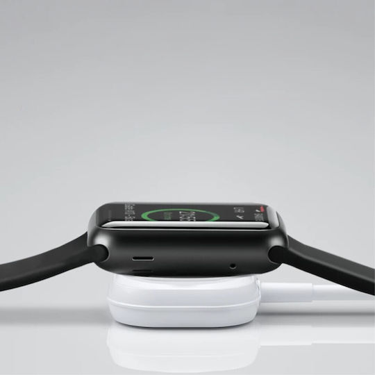 Магнитно зарядно устройство за Apple Watch бяло