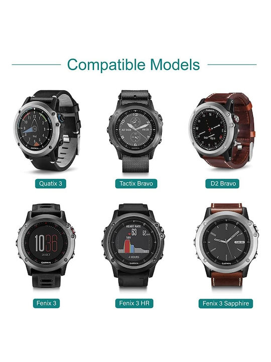 Charger Garmin Fenix 3 3 Hr 3 Sapphire Usb 1m Techsuit Tgc5 Black