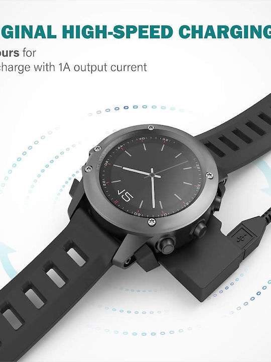 Charger Garmin Fenix 3 3 Hr 3 Sapphire Usb 1m Techsuit Tgc5 Black