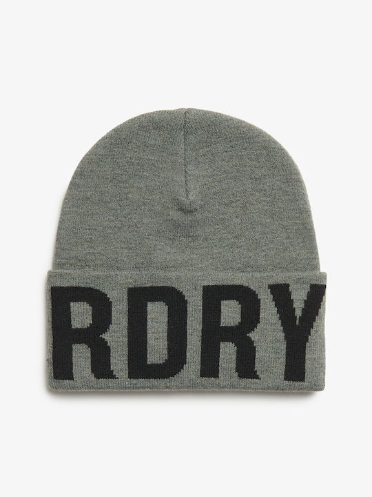 Superdry Beanie Beanie Knitted in Gray color