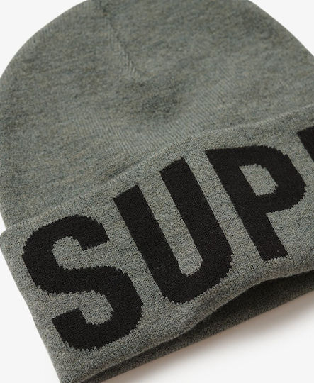 Beanie Männer Beanie Gestrickt in Gray Farbe