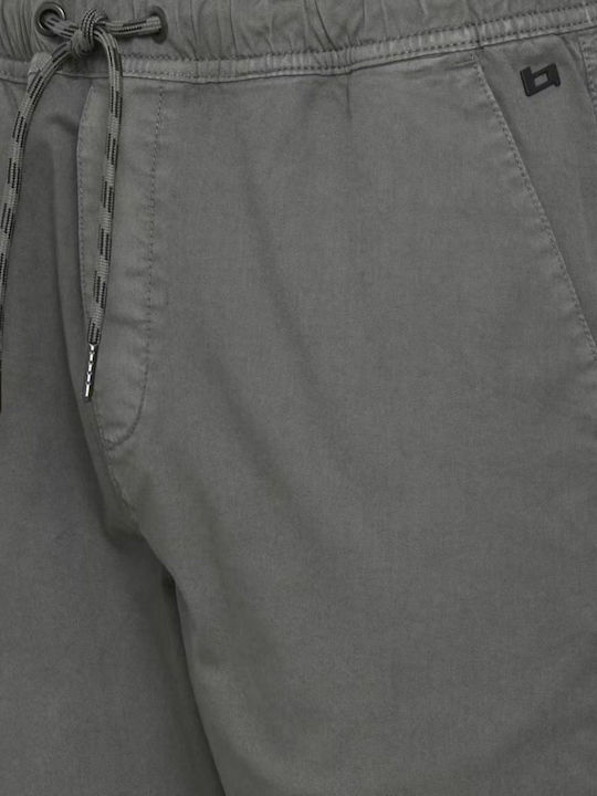 Trousers Chino Elastic in Baggy Line Gray