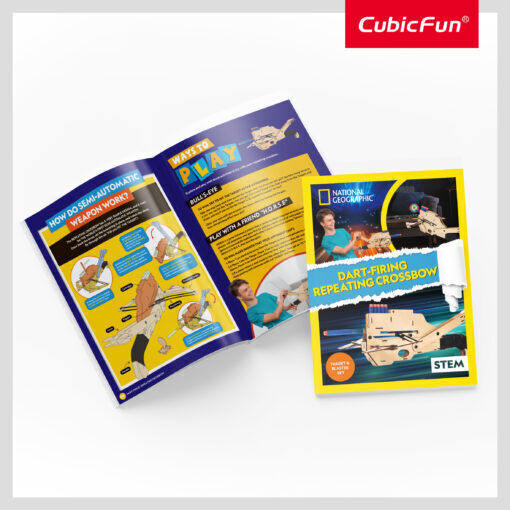 Cubic Fun Paper Construction Toy Crossbow for Children 8+ years old+ Years