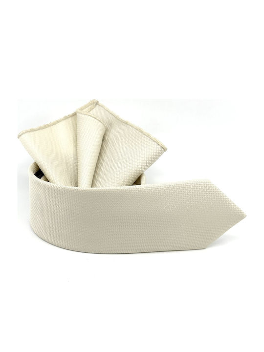 Legend Accessories Synthetic Men's Tie Set Monochrome Beige
