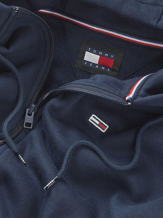 Flag Sweatshirt with Hood Navy Blue
