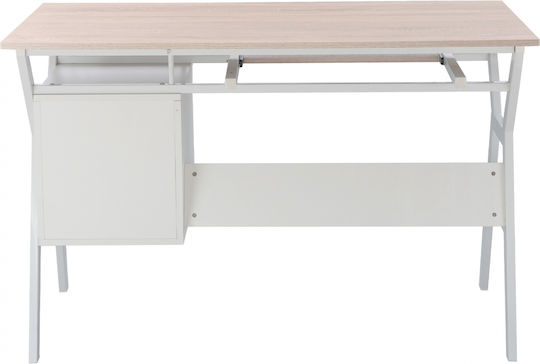 Computer Office Vitino Wooden Brown with Metal Legs 120x60x76cm