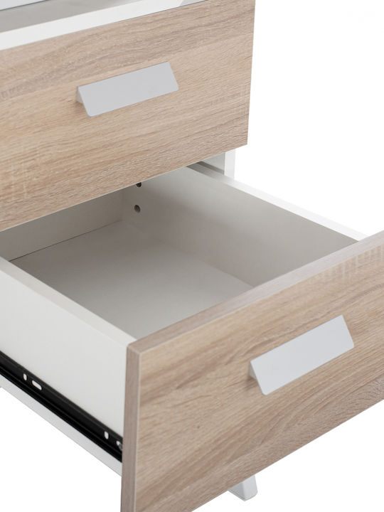 Computer Büro Vitino Holz Braun mit Metallbeinen 120x60x76cm