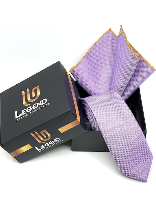 Legend Accessories Σετ Ανδρικης Γραβάτας Μονόχρωμη σε Λιλά Χρώμα Legend Accessories Σετ Ανδρικης Γραβάτας Μονόχρωμη σε Λιλά Χρώμα