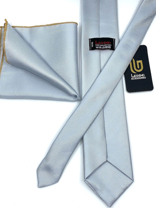 Legend Accessories Herren Krawatten Set Synthetisch,Polyester/Cotton/Leather Monochrom in Gray Farbe Legend Accessories Herren Krawatten Set Synthetisch,Polyester/Cotton/Leather Monochrom in Gray Farbe