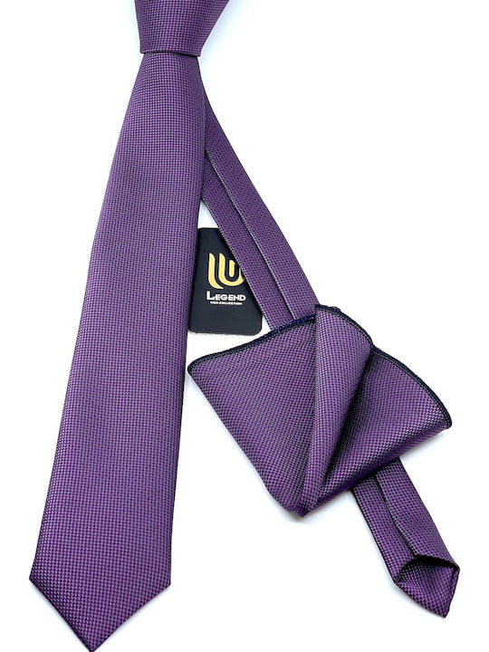 Legend Accessories Synthetic Men's Tie Set Monochrome Purple