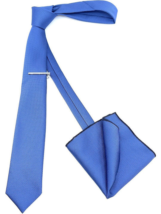 Legend Accessories Men's Tie Set Synthetic Monochrome in Blue Color