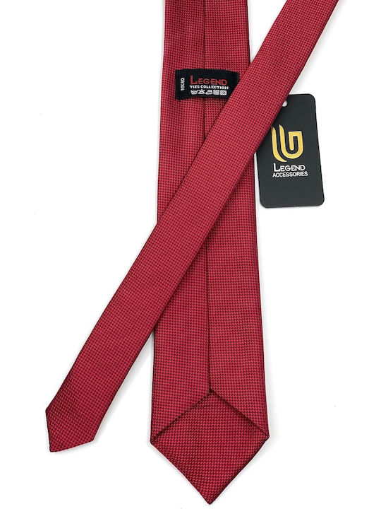 Legend Accessories Подредба Мъжка Вратовръзка Синтетична Монохромна в Бордо Цвят
