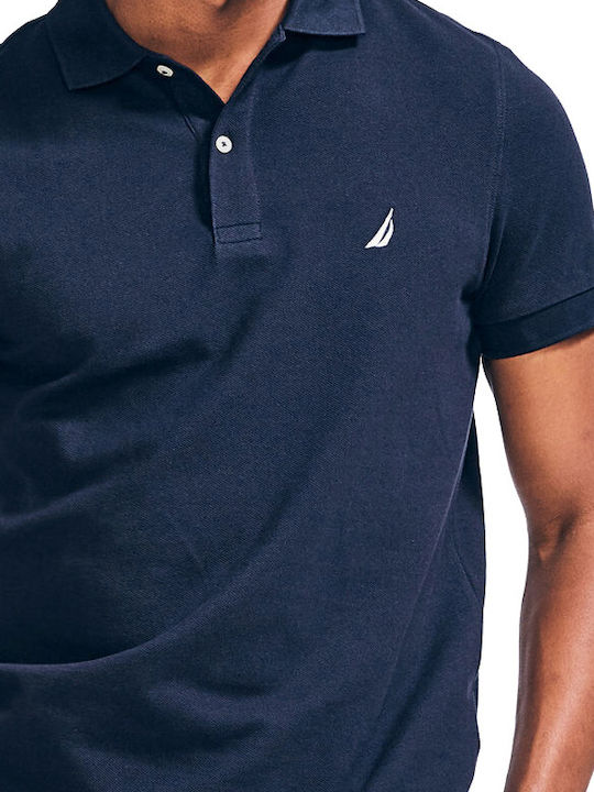 Polo Short Sleeve Navy Blue Blouse