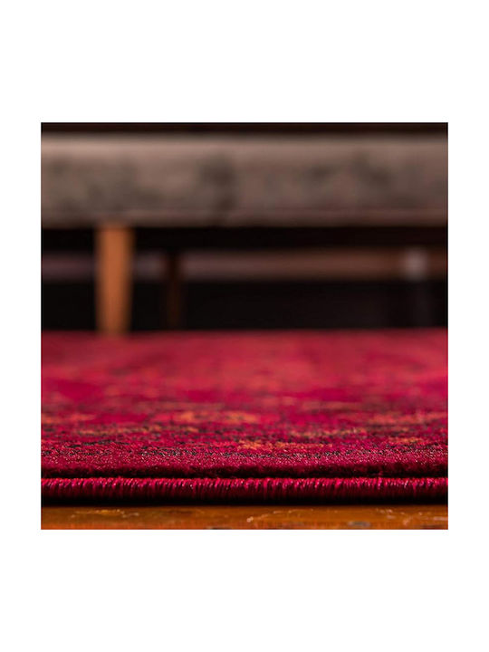 Saray Home Bokhara Wohnzimmer Teppich Rechteckig mit Fransen Bordeaux 275x365cm