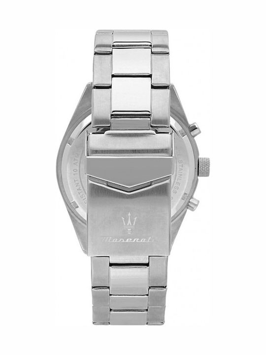 Maserati Competizione Men's Watch 43mm Battery with Silver Metal Bracelet