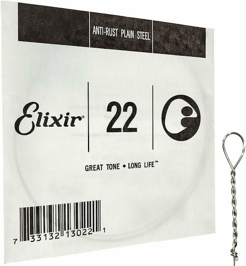 Elixir Anti-Rust Single Steel Electric Guitar String 22 Inch Loop End