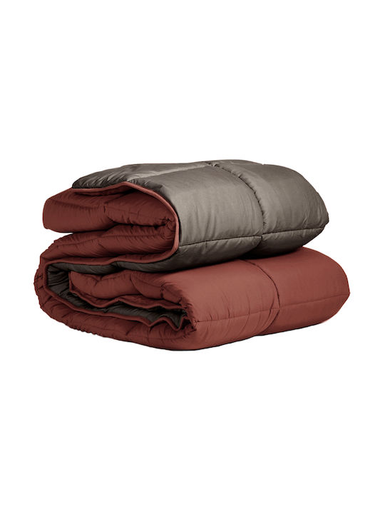 Ionion Single Quilt 160x240cm Burnt Sienna
