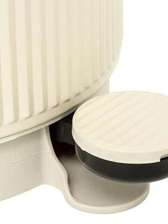 Atmosphera Plastic Bathroom Basket Soft Close 5lt Beige