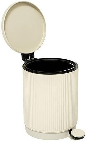 Atmosphera Plastic Bathroom Basket Soft Close 5lt Beige