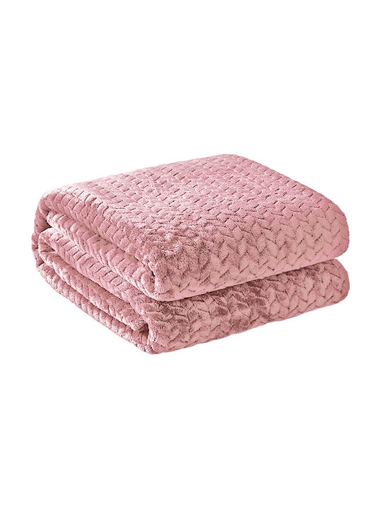 Ionion Fleece Decke Übergröße 220x150cm Rosa