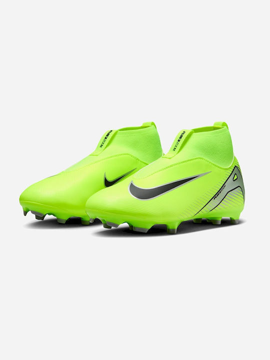 Ghete De Fotbal Pentru Copii Cu Glezna Înaltă Jr Mercurial Superfly 10 Academy Cu Crampoane Negre