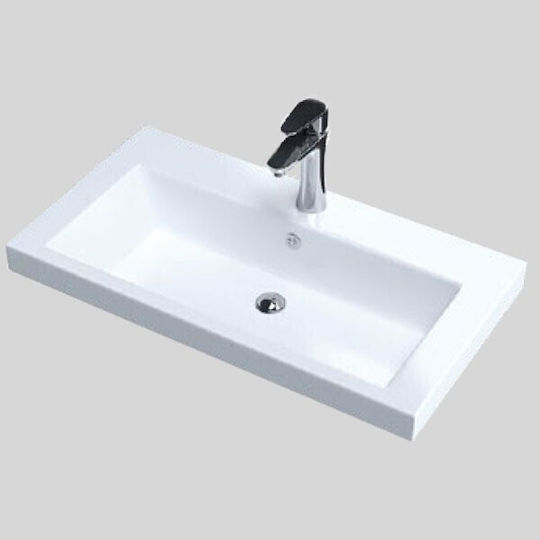 Sanitec Lido Επικαθήμενος Νιπτήρας Πορσελάνης 65x35x10.5cm Λευκός