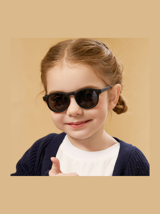 Techsuit Runde Kinder-Sonnenbrillen mit Polarisiert Blau