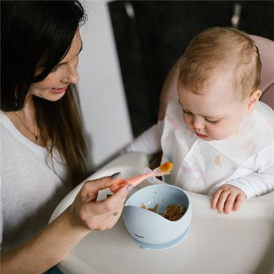 Babyono Детска Купа За Хранене от Силикон Син