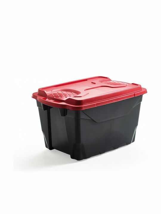 Mazzei Mondex Brico Plastic Storage Box with Lid Black 57.5x39x33cm