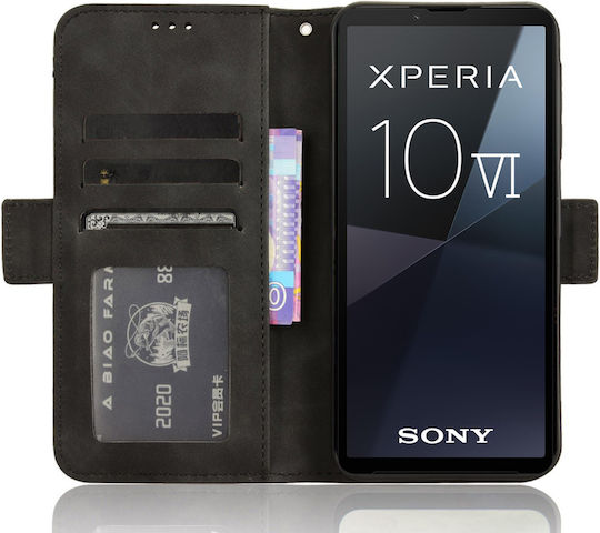 Wallet Δερματίνης Μαύρο (Xperia 10 VI)