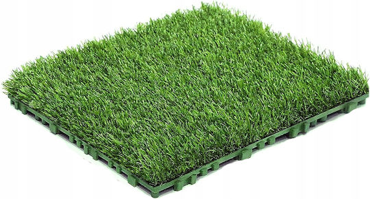 Artificial Grass In Tiles Green Beautiful 30x30cm Connected Pleasant Feet