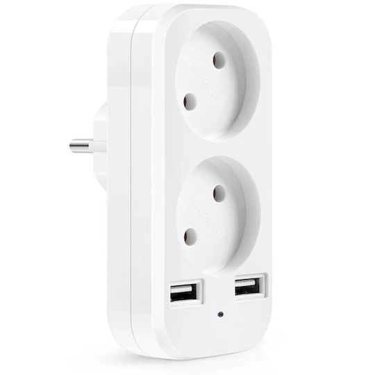 Cameră Spion Adaptor Dublu Iuni Ad1 8 Gb Wi-fi Full Hd Senzor de Mișcare
