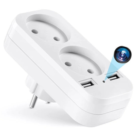 Cameră Spion Iuni Ad1 Dual Adapter 16 Gb Wi-fi Full Hd Senzor de Mișcare