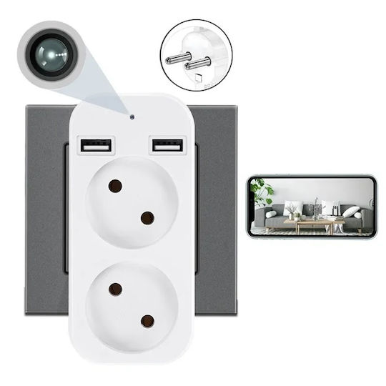 Cameră Spion Iuni Ad1 Dual Adapter 16 Gb Wi-fi Full Hd Senzor de Mișcare