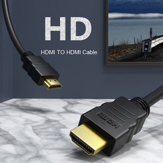 Cabletime Cable HDMI male - HDMI male 0.5m Μαύρο