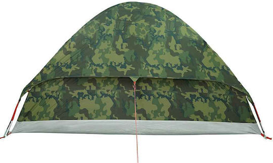 vidaXL Къмпинг сцена Igloo Зелена за 2 Хора 220x156x123см