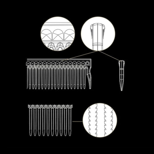 jRL Red Hair Comb 24.5cm