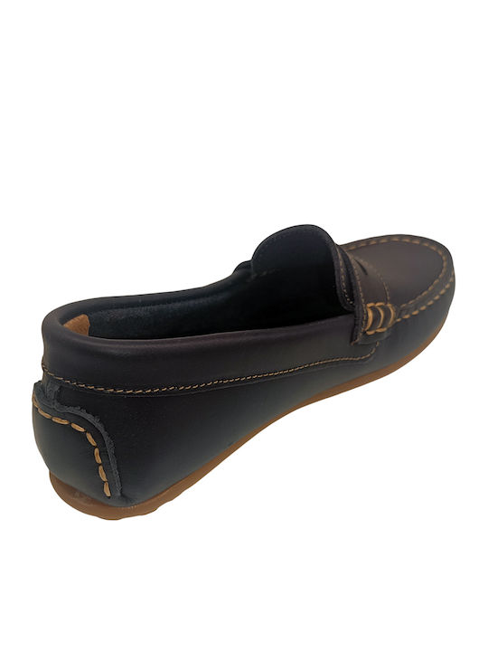 Boys Anatomic Leather Moccasins Blue