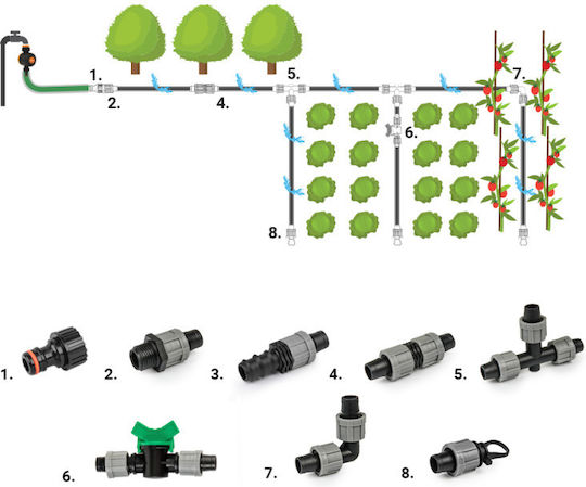 Drip Tape Accessory Set 16mm 24pcs